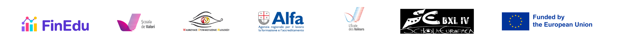 Logourile organizațiilor partenere FinEdu
